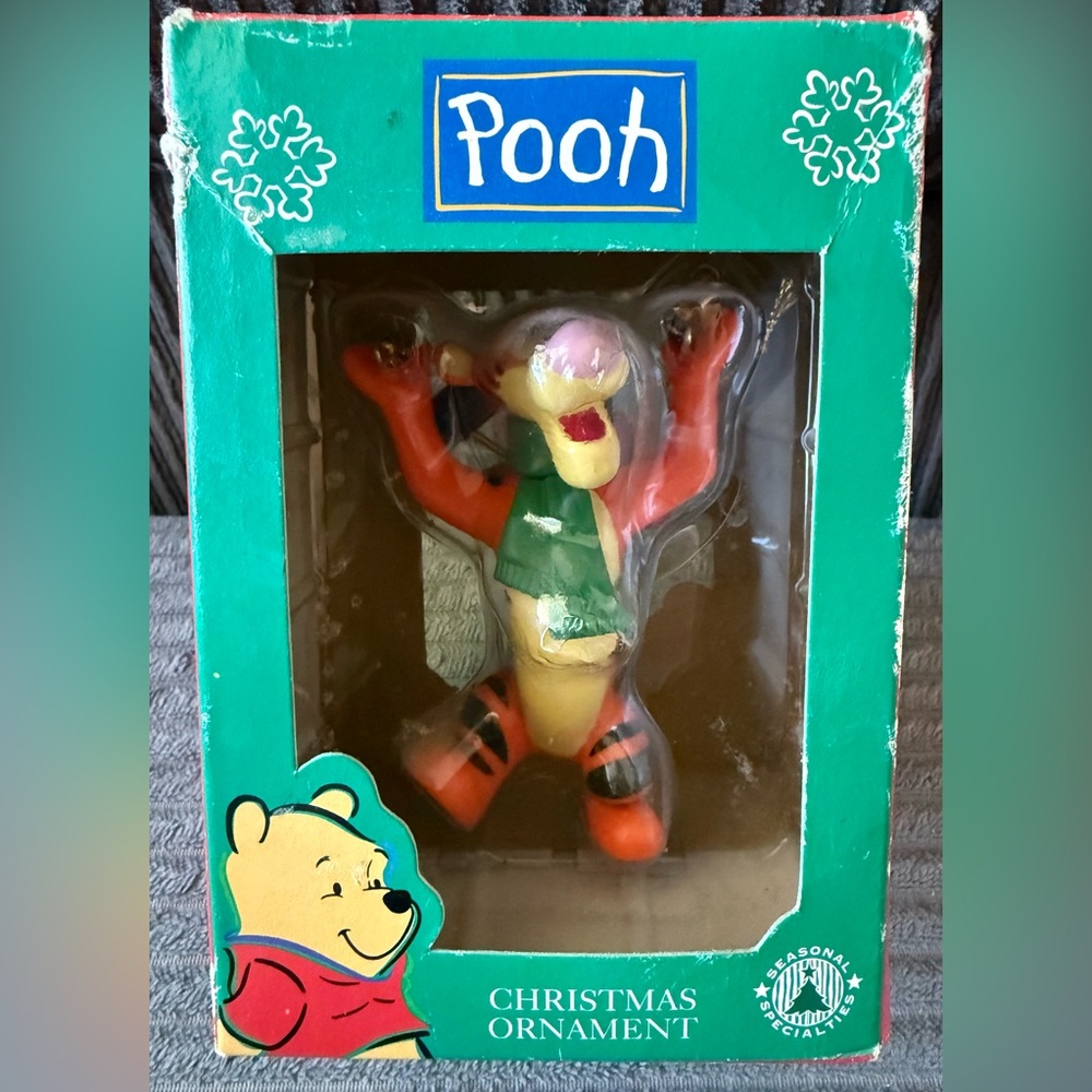 Disney Tigger Holiday Ornament with Green Scarf Winnie the Pooh Boxed